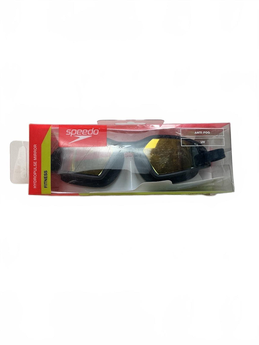 *NEW* Speedo Hydropulse Mirror Fitness Swim Goggles Adult Unisex With Black Cap