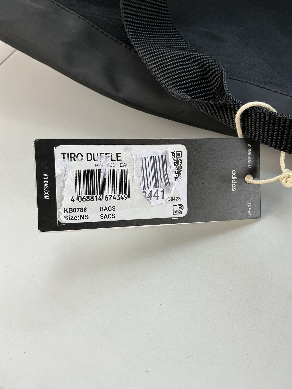 Adidas Tiro Duffle Unisex NS Black Durable Sports Bag