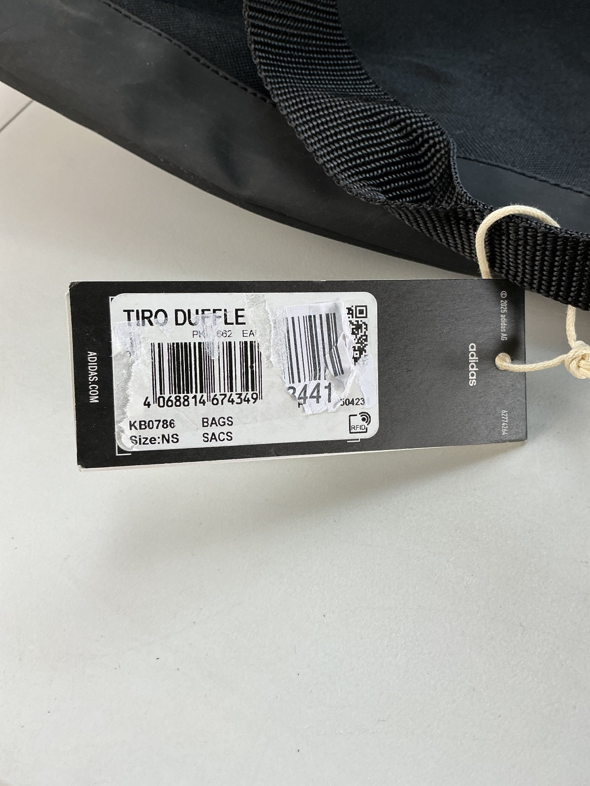 Adidas Tiro Duffle Unisex NS Black Durable Sports Bag