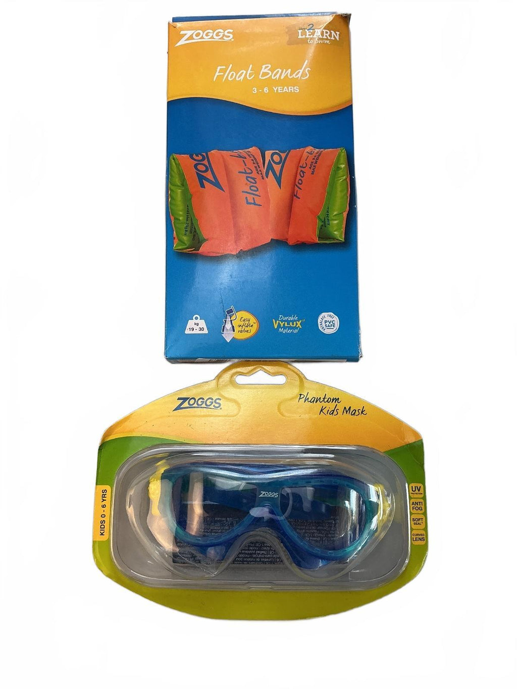 Zoggs Kids Phantom Mask + Float Bands 3-6 Years Swim Set