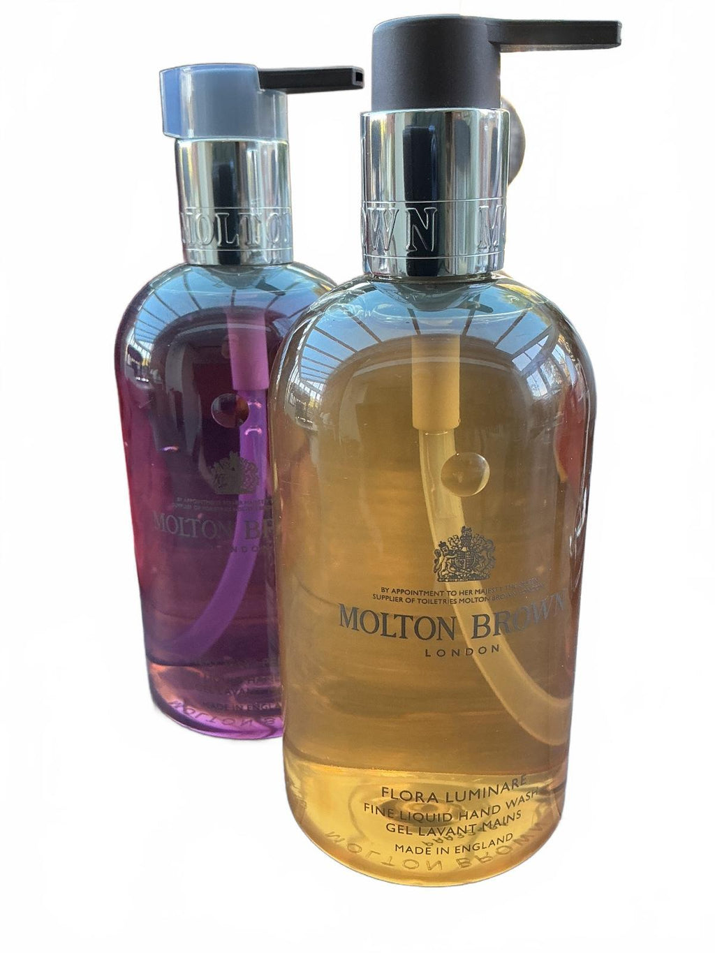 Molton Brown Fiery Pink Pepper & Flora Luminare Hand Wash Duo 2 x 300ml+Giftbag