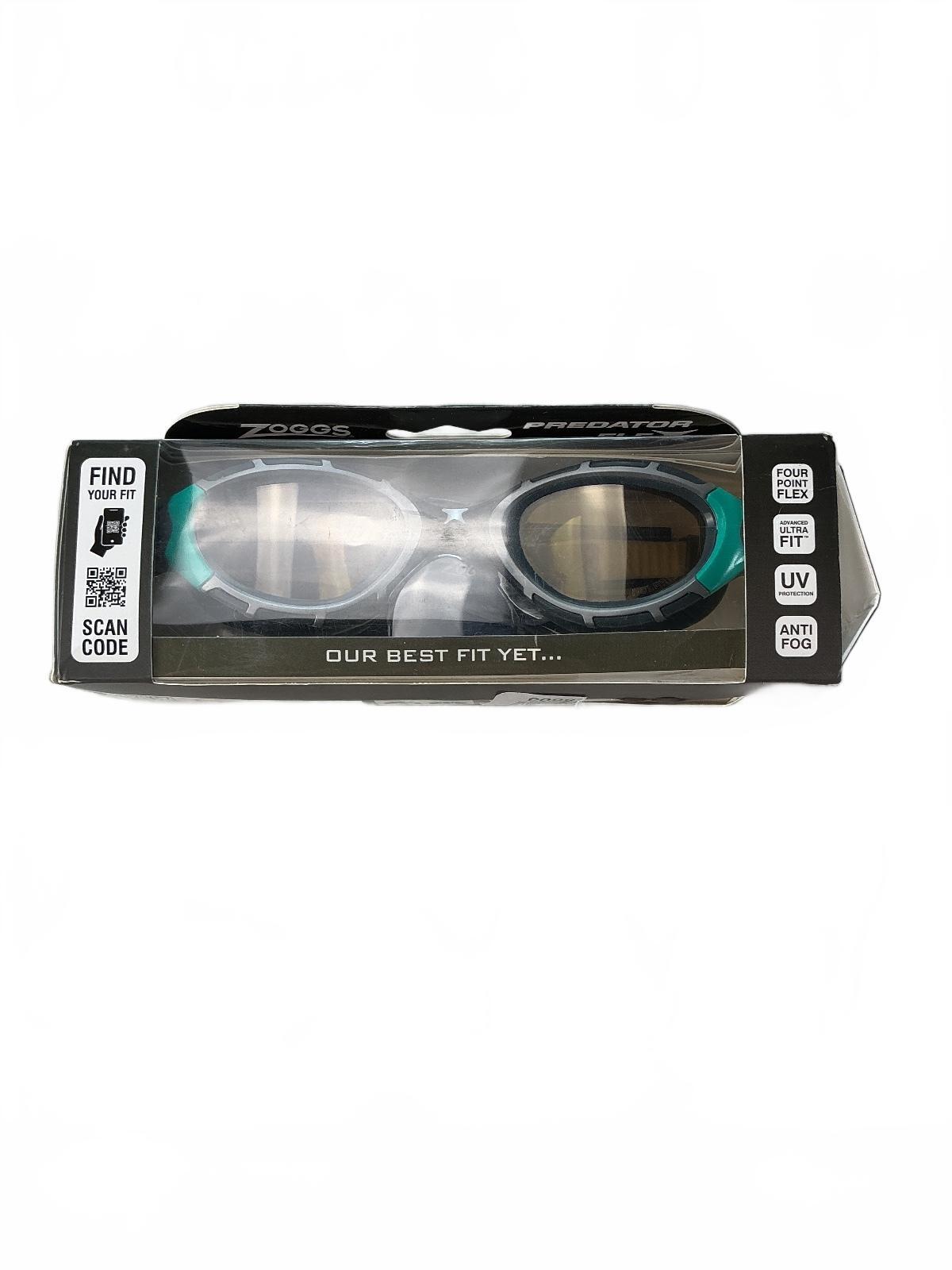 Zoggs Predator Flex Swimming Goggles Black Green Polarized