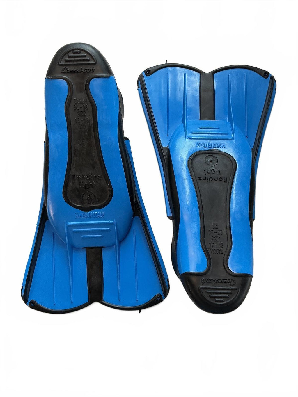 Cressi Rondine Light Swim Fins Size 12-13 Uk 31-32 Kids Blue Black