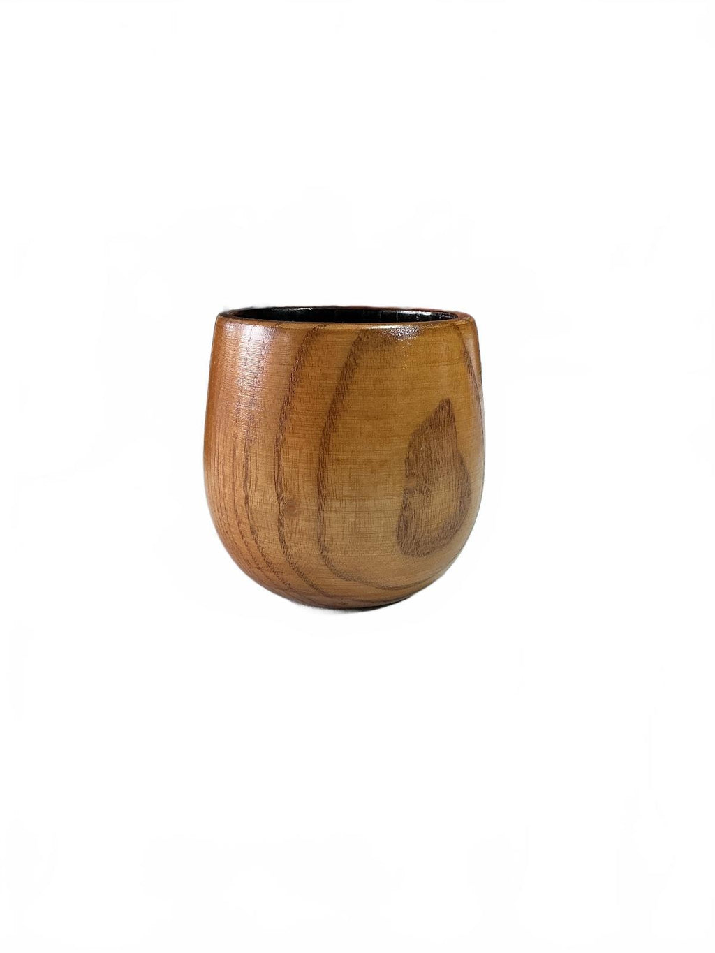 Handcrafted Charred Wood Whisky Tumbler with Stainless Steel Ice Cubes