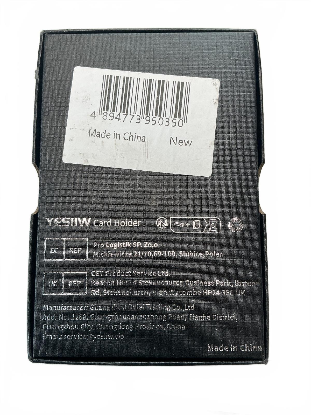 YESIIW Men's Slim Wallet RFID Protection Light Green