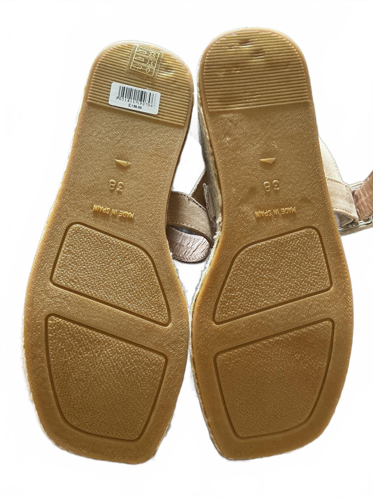Gaimo Pesca Baby Silk Camello Wedge Sandals Size 38/Uk 5 Espadrille Platform