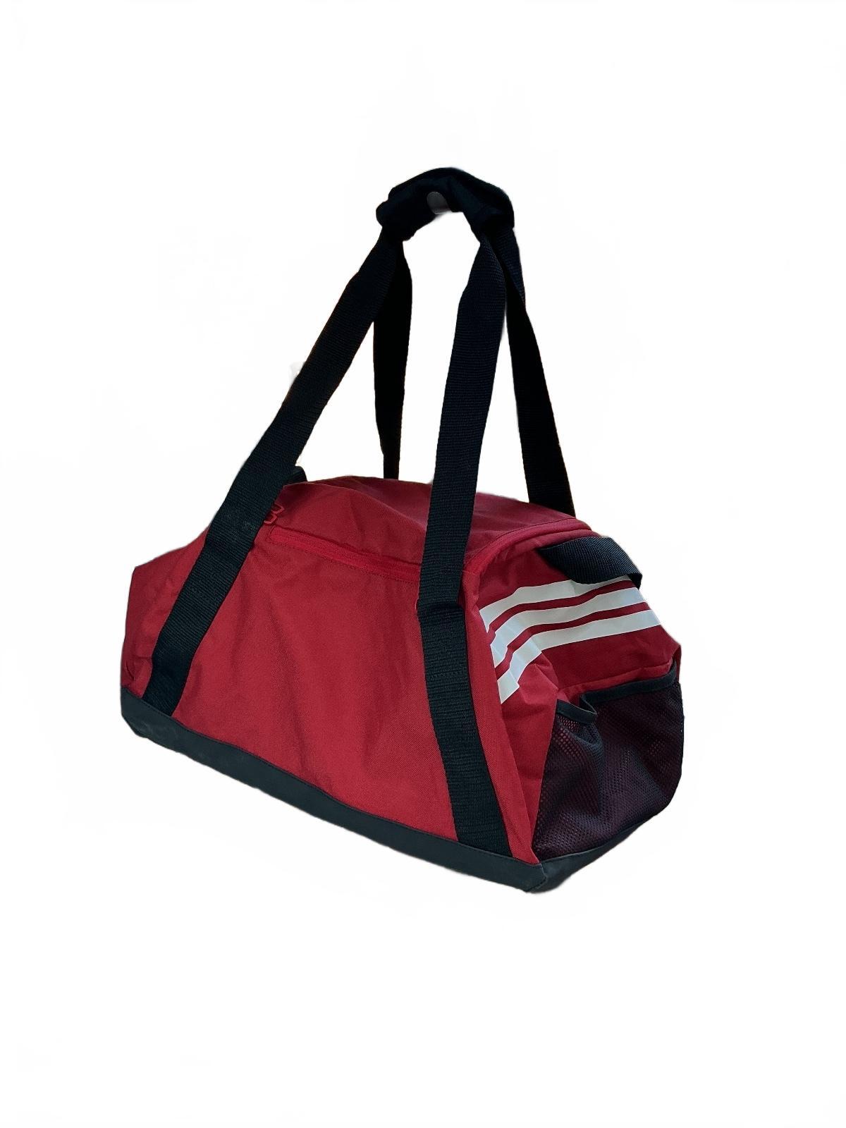 Adidas Red Unisex Adults Duffle Gym Bag Adjustable Strap Durable
