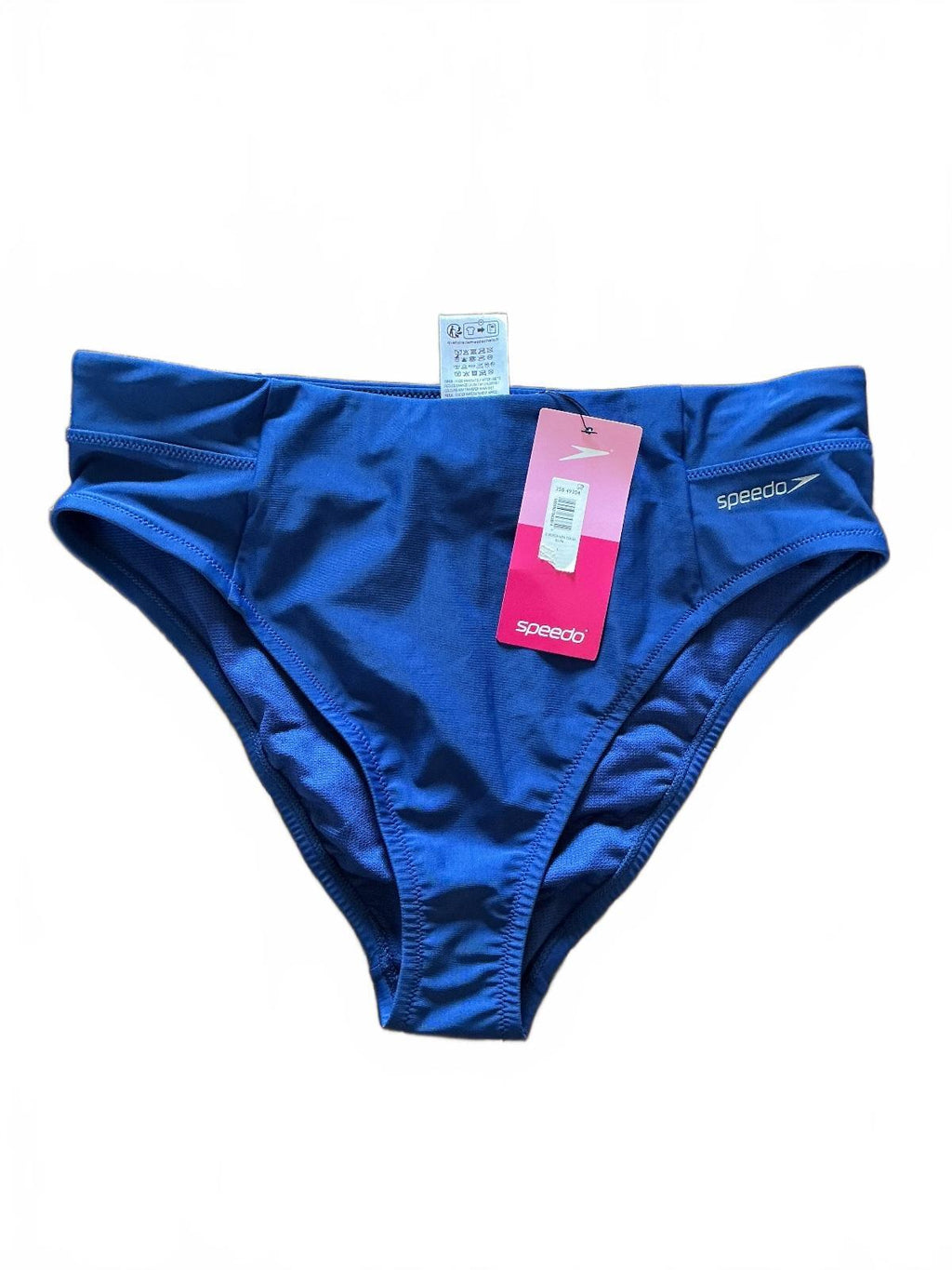 *NEW* Ladies Speedo Solid Hi Waist Swim Bottoms Navy Blue Size L