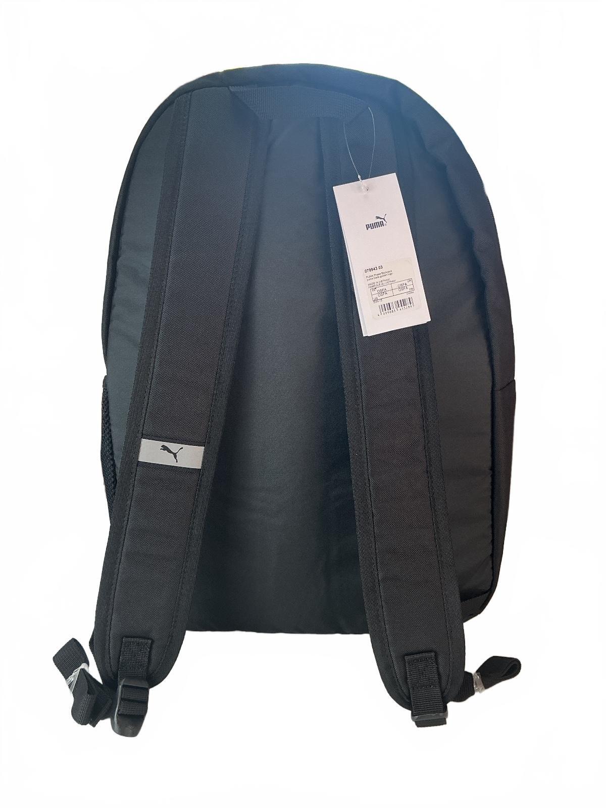 Puma Phase Backpack Unisex OSFA Black Gold Logo Durable 22L Capacity