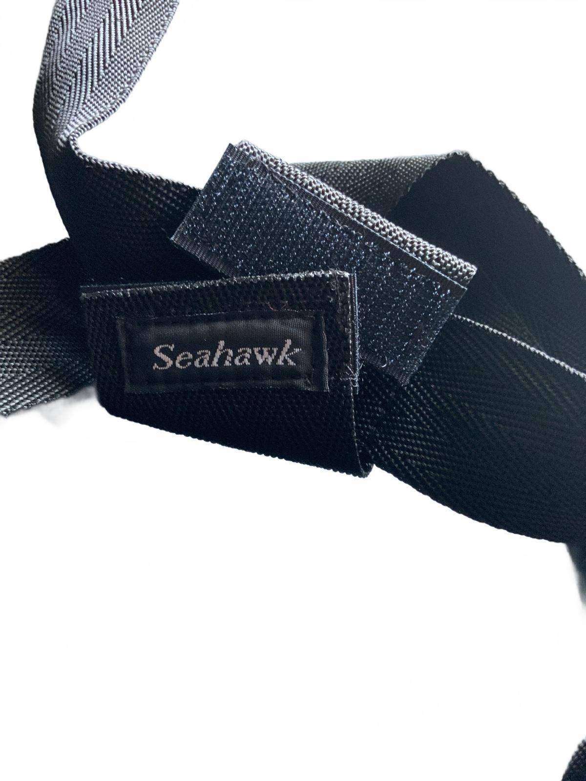 Seahawk Large Black Waterproof Duffel Bag with Shoulder Straps and Zipper Close