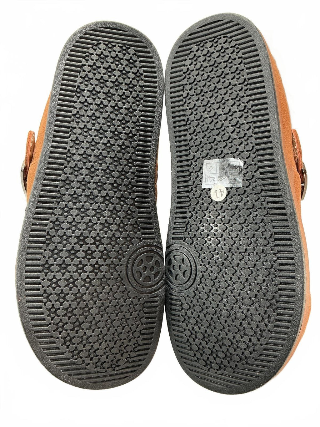 Sisttke Winter Clogs Unisex Brown Grey Faux Fur Lined Adjustable Strap