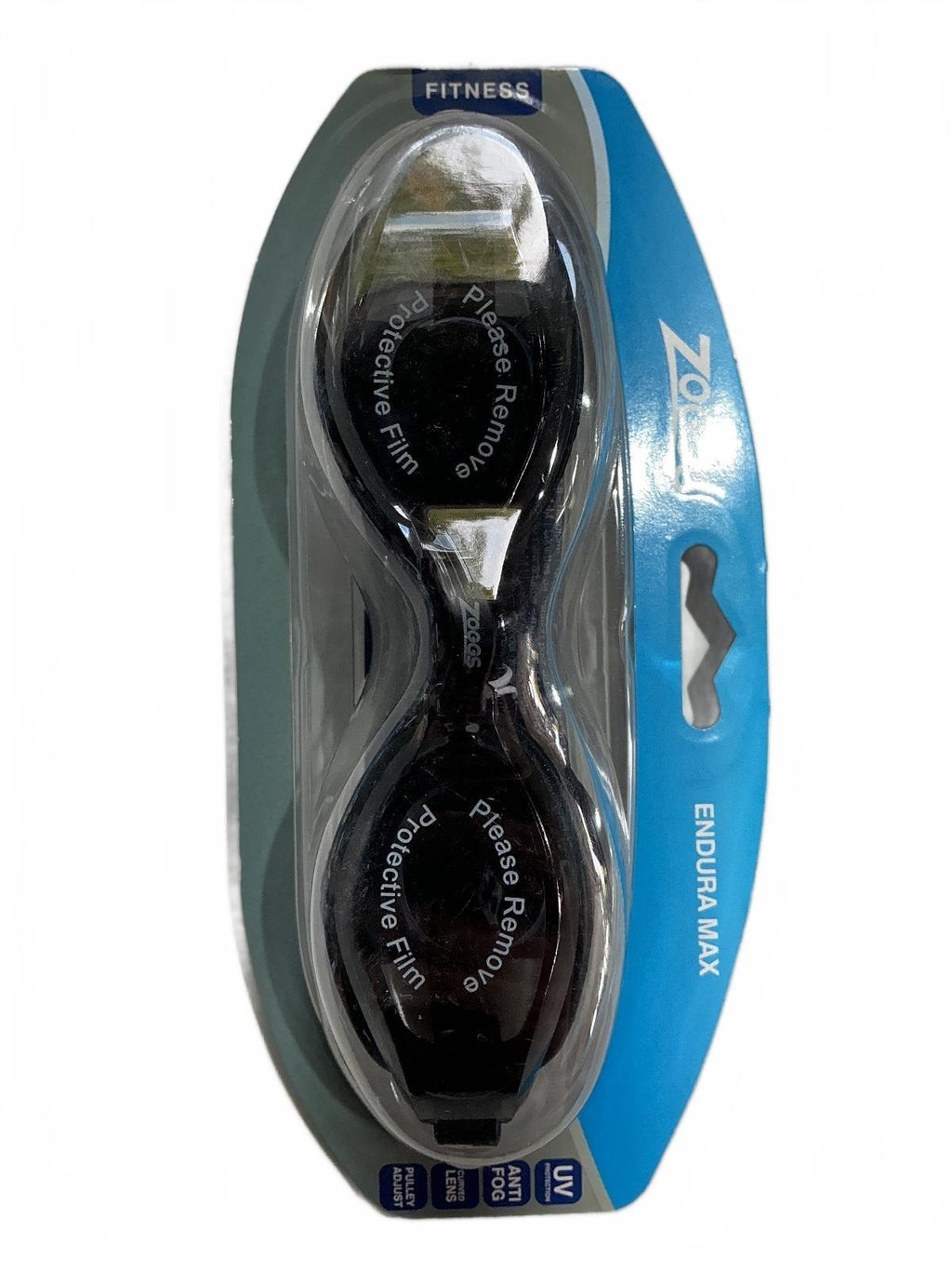 *NEW* Zoggs Endura Max Black Fitness Swimming Goggles Tinted Lens