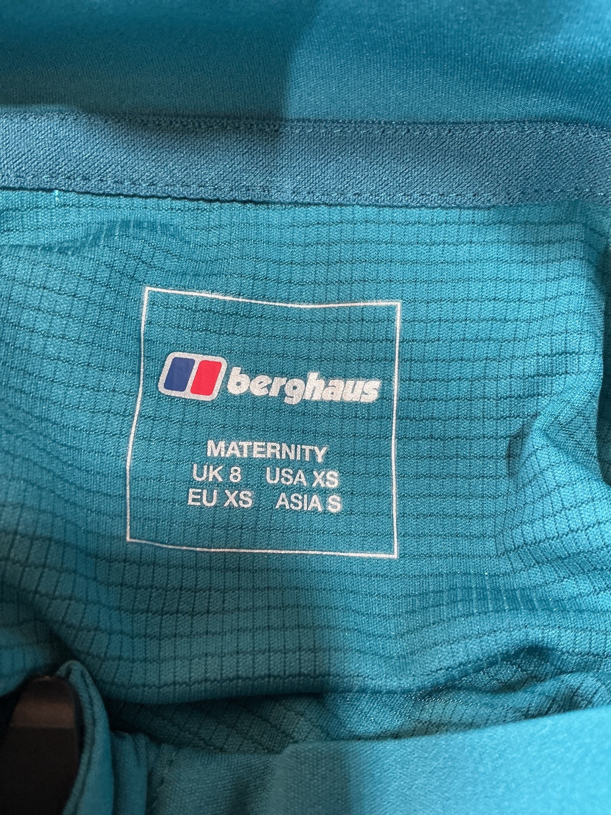 Berghaus W 24/7 Maternity L/S HZ Tech Tee Top UK 8 XS Blue Activewear