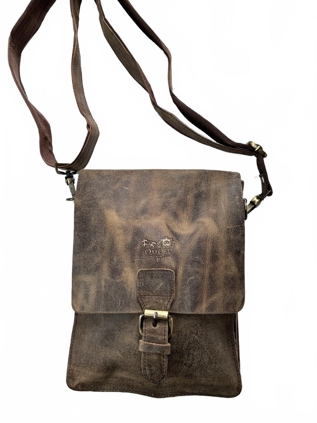 Oxford Chariot Bespoke Luxury Leather Crossbody Bag Brown Vintage Style