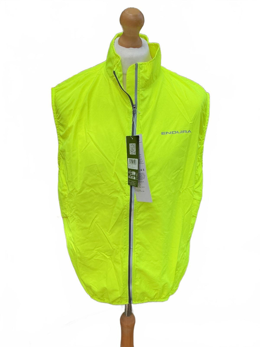 Endura Hi-Vis Yellow Cycling Vest XXL Reflective Safety Outerwear