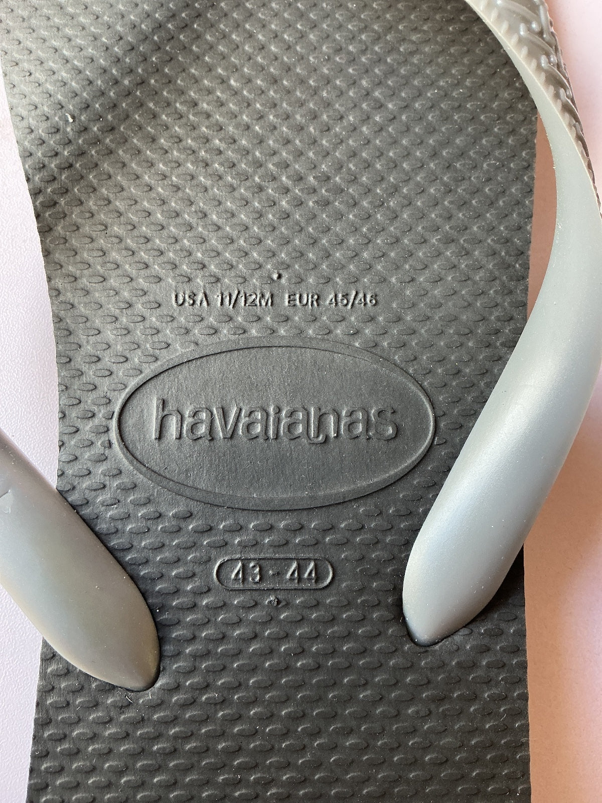 Havaianas Grey Flip Flop Sandals Size 9-10 Uk Comfortable