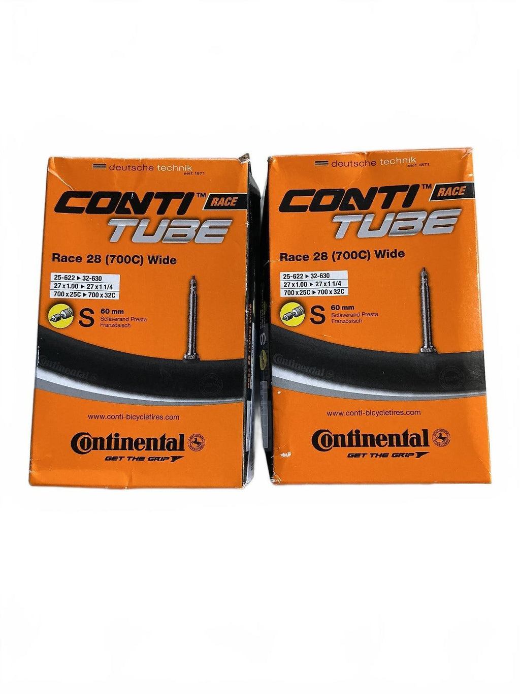 *NEW* 2*Continental Conti Tube Race 28 (700C) Wide Bicycle Inner Tube 60mm Valve