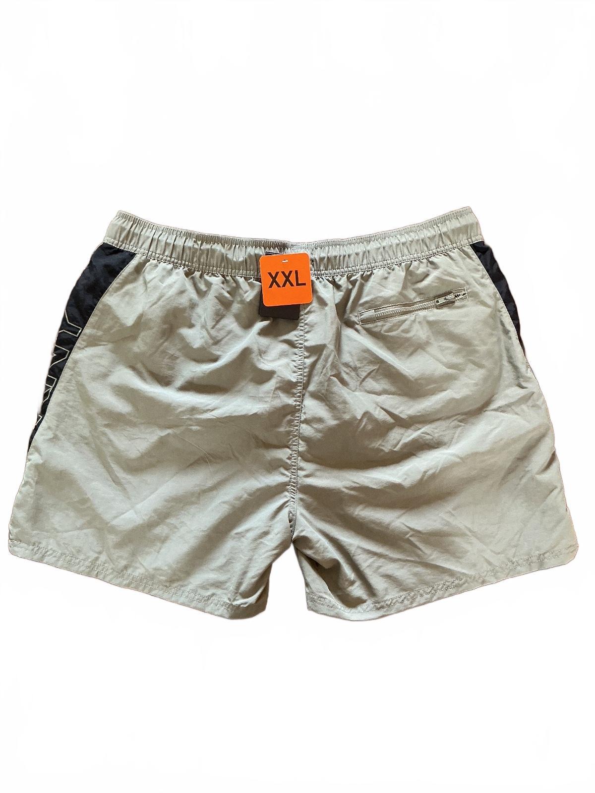 DKNY Men's Swim Shorts Size XXL Green Black Elastic Waist Drawstring