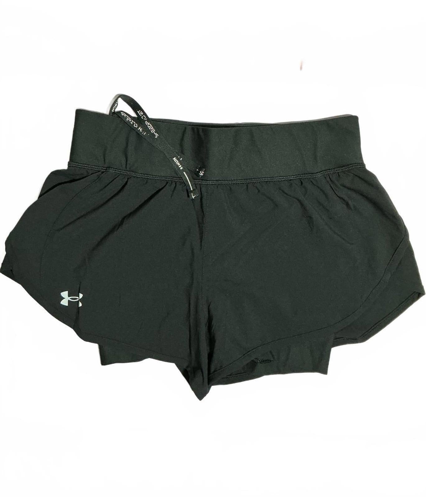 Under Armour Black Activewear Shorts with Inner Lining and Drawstring Waist