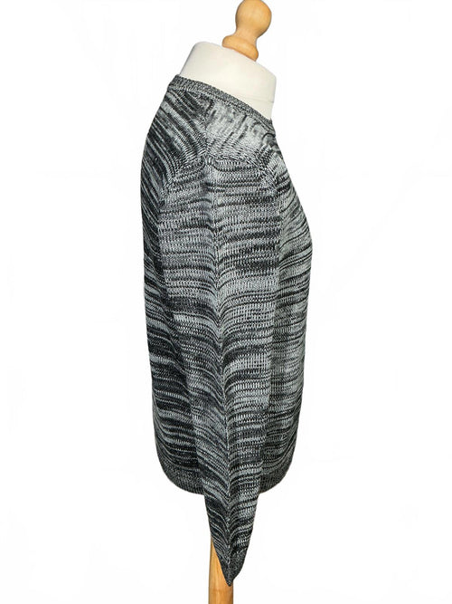 *New* Men's Crew Neck Sweater Grey Black Knit Only and sons