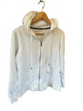 Tommy Hilfiger Sport White Zip-Up Hoodie Sweatshirt Size M Casual Wear