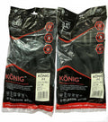 König Black Natural Rubber Gauntlet Gloves Size 44