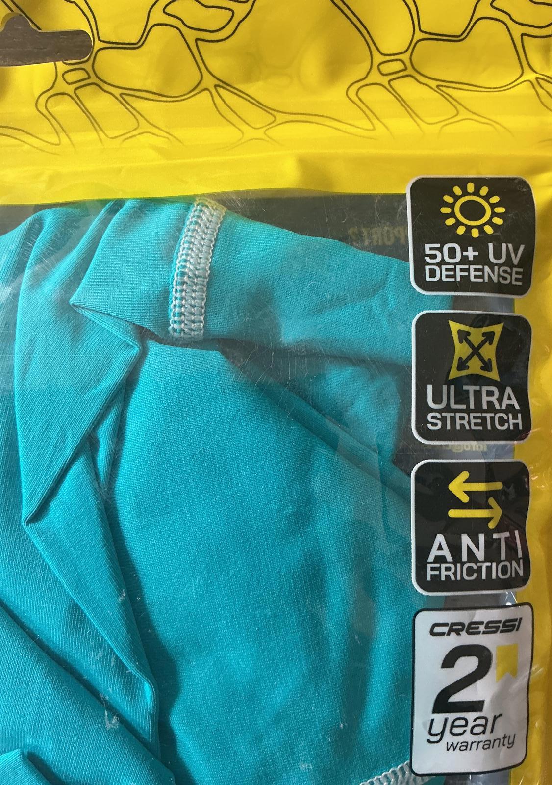 Cressi Women's Fit Rashguard Size Xl UV Protection Stretch Swimwear