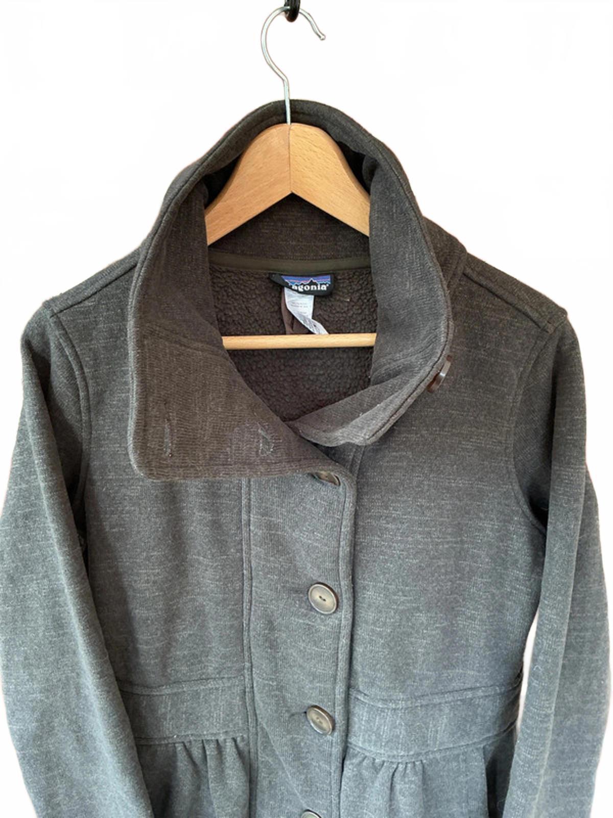 Patagonia Women's Fleece Lined Cowl Neck Jacket Large Khaki Brown