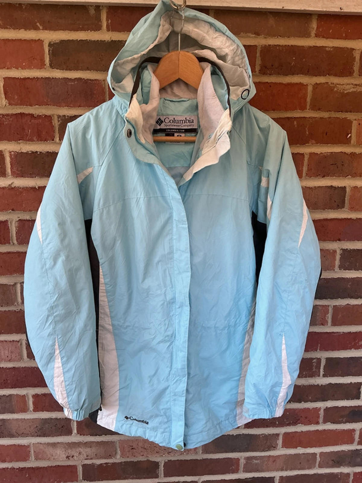 Columbia Women's 3in1 Light Blue Waterproof Jacket and Lightweight Padded jacket