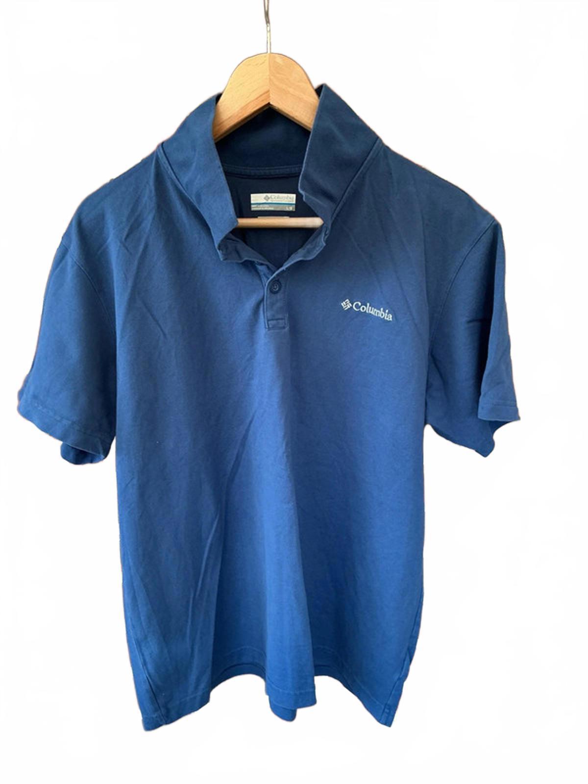 Columbia Men's Large Blue Polo Shirt Casual Sportswear Comfortable Fit