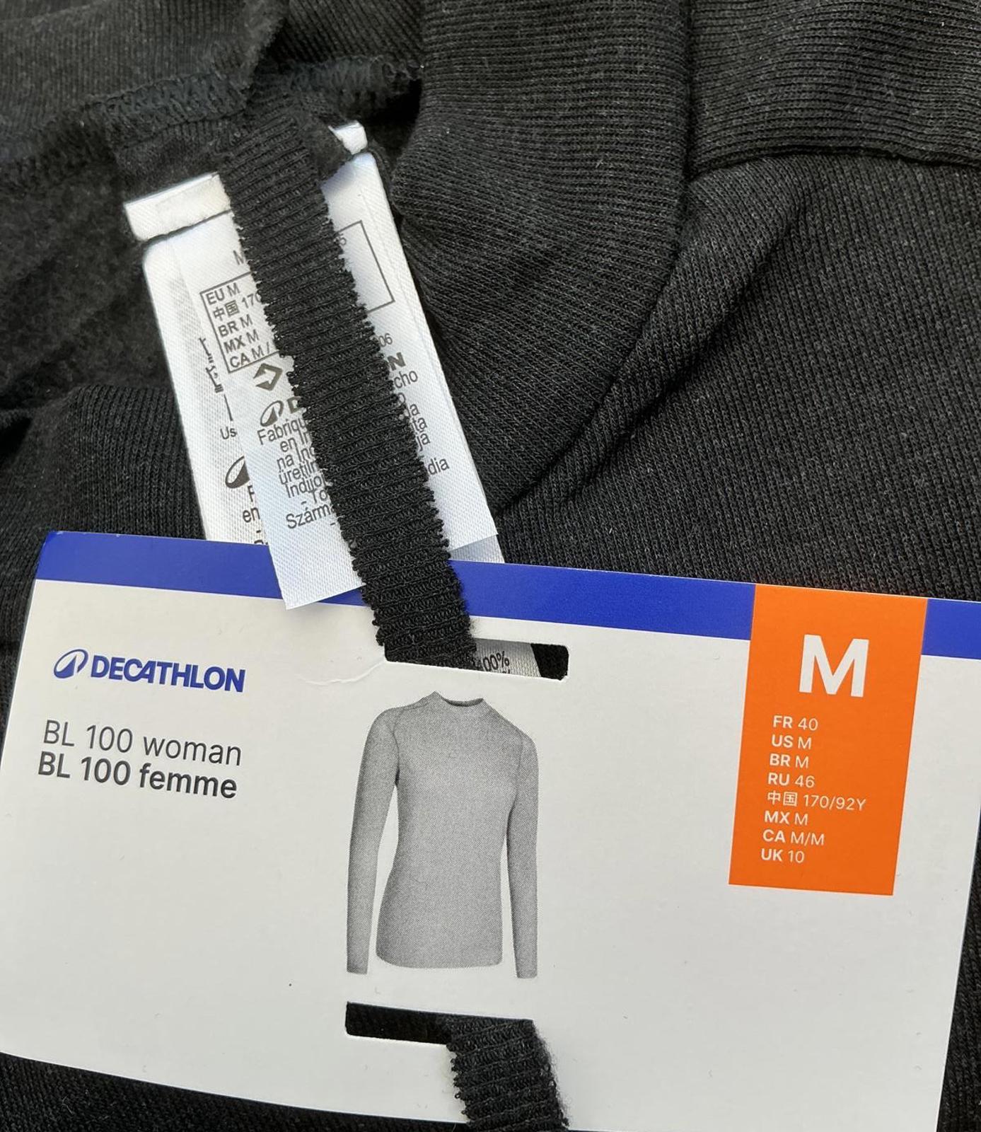 Decathlon BL 100 Woman Long Sleeve Top and Quechua 500 Ski Socks Size 5.5-8