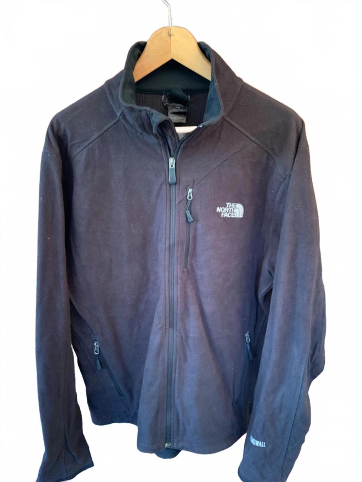 The North Face Men's WindWall Fleece Jacket Large Black Very Good