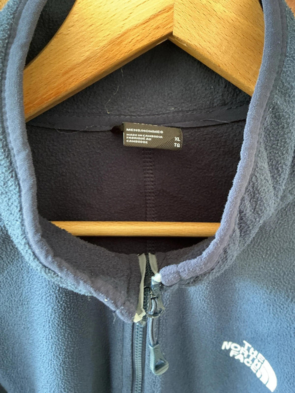 The North Face Men's Fleece Half Zip XL Blue Good Condition