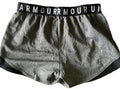 Under Armour Women's Grey Activewear Shorts with Branded Waistband