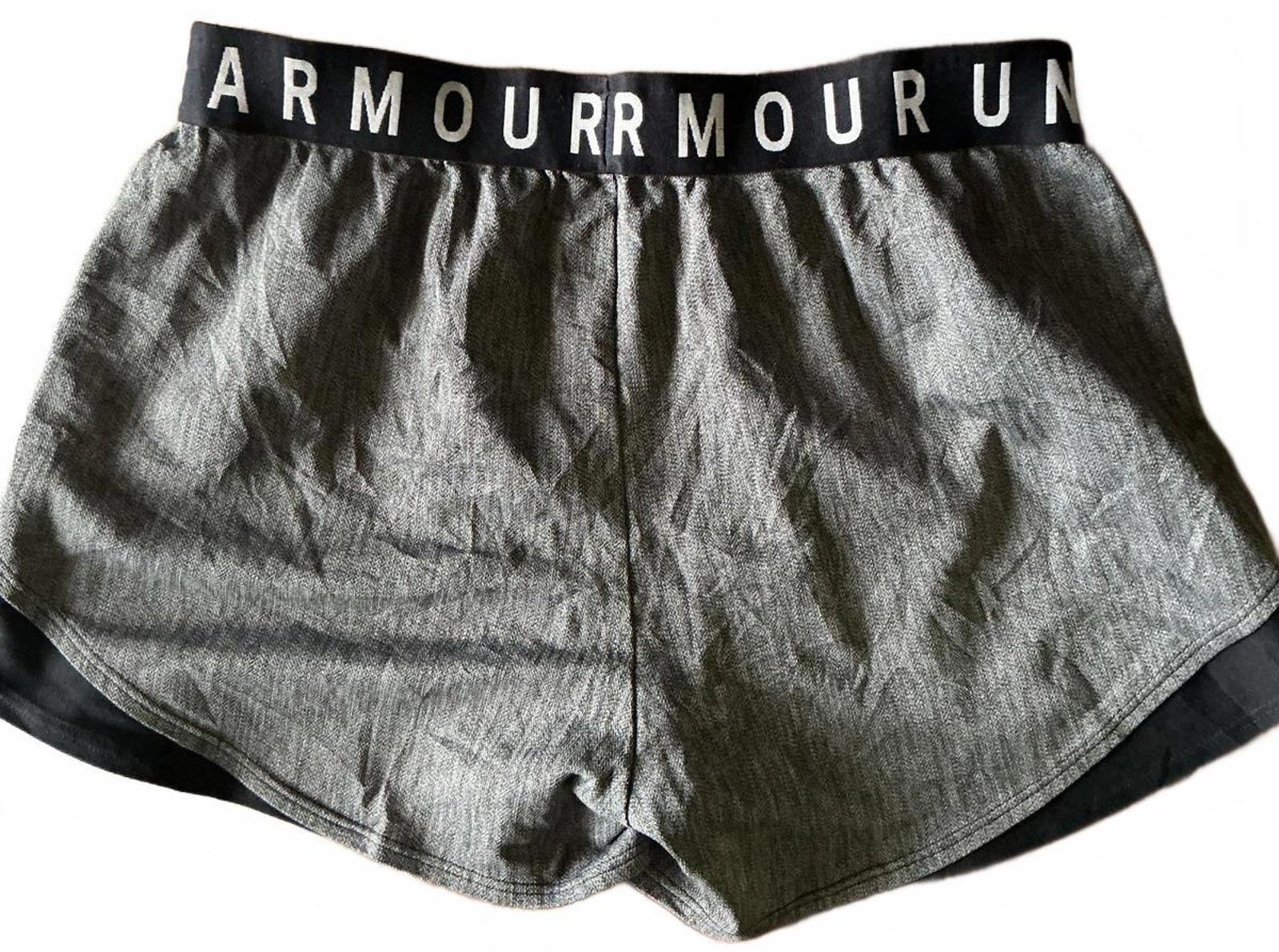 Under Armour Women's Grey Activewear Shorts with Branded Waistband
