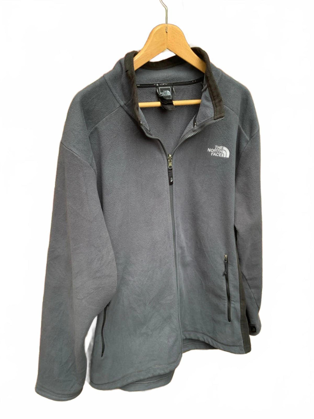 The North Face Men's Grey Fleece Jacket Size XXLarge Warm Outdoor Layer