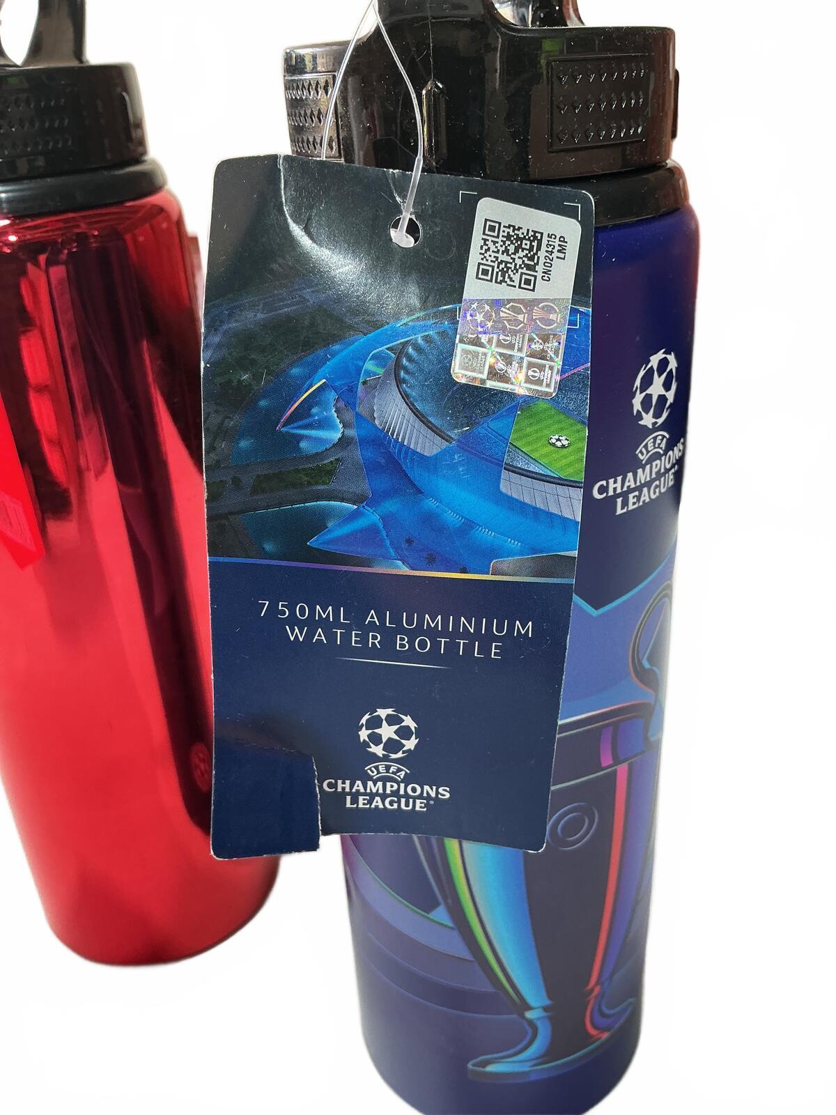 *NEW* Liverpool FC & Uefa Champions League 750ml Aluminium Water Bottles Set