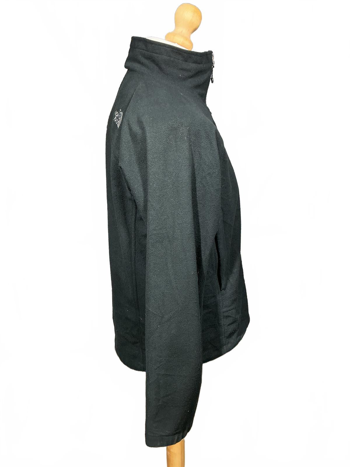 The North Face Mens Black Fleece Jacket Full Zip Windwall
