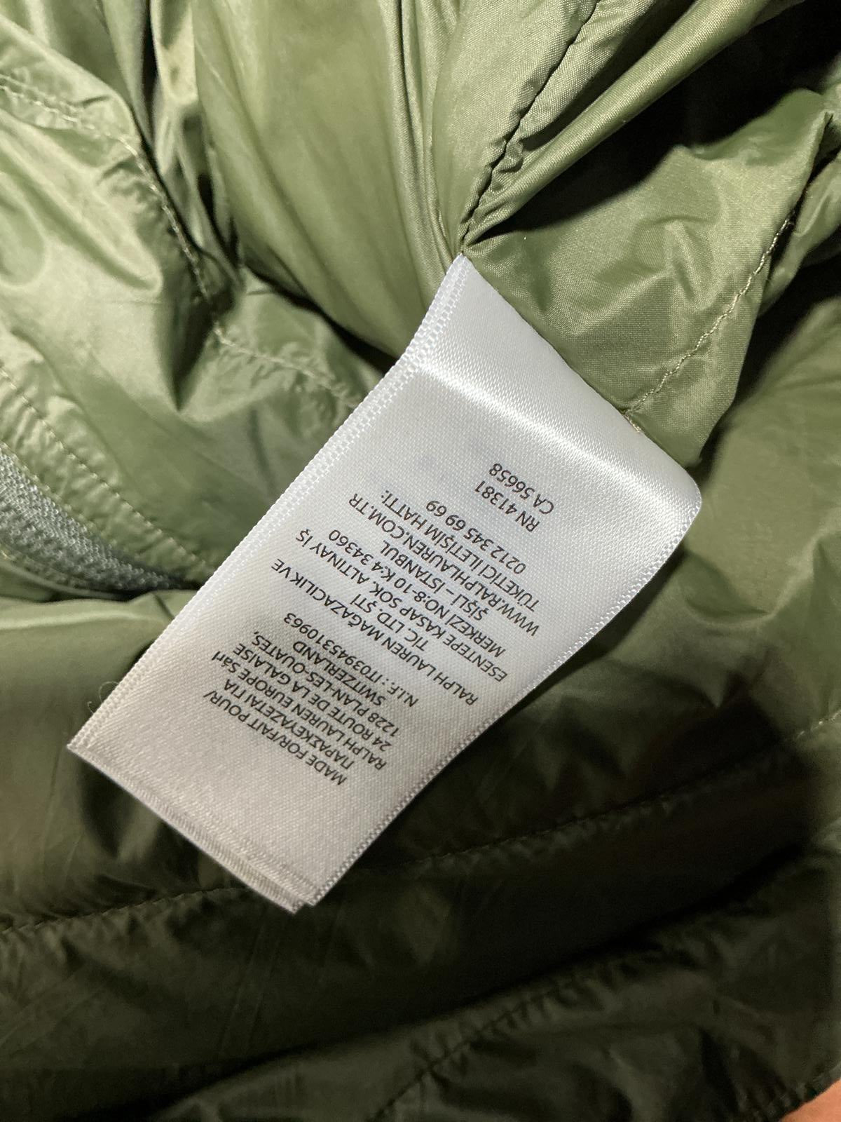 Ralph Lauren Men's Olive Green Puffer Jacket