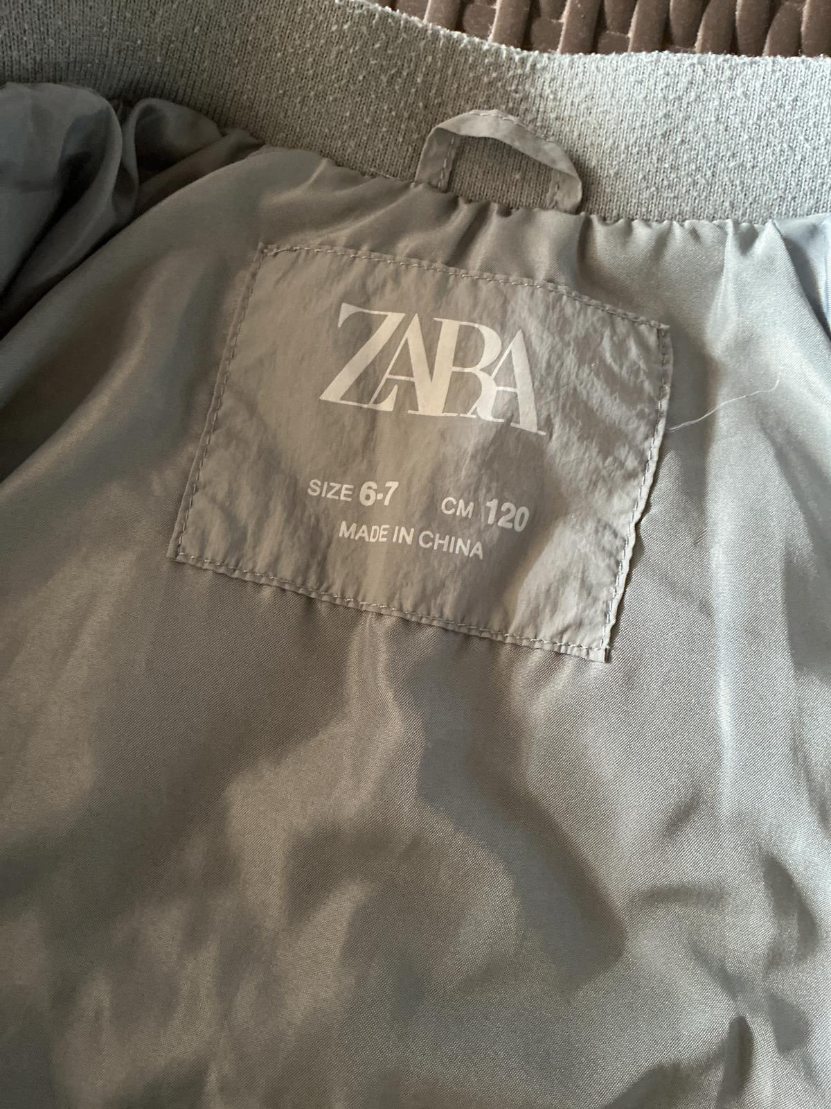 Zara Quilted Jacket Light Grey Size 6/7 Warm Comfortable Stylish