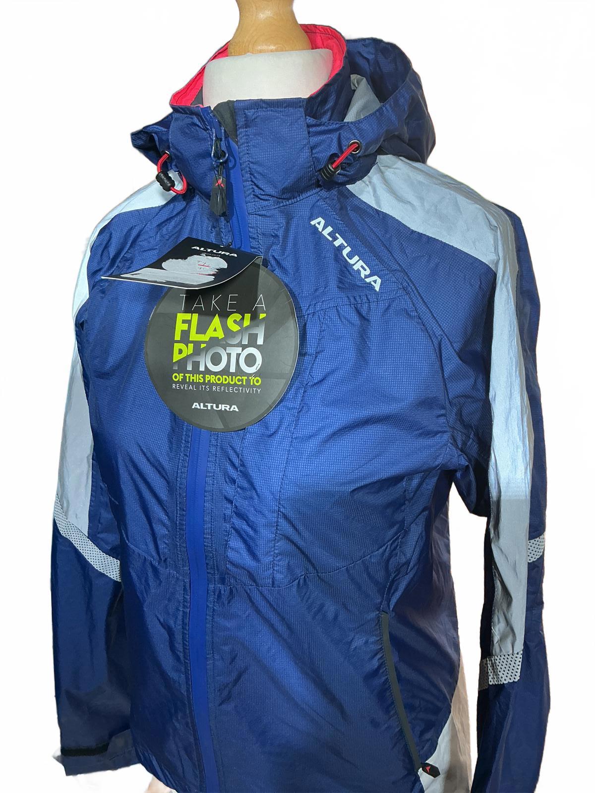 Altura Darkproof Nightvision Navy Reflective Waterproof Cycling Jacket Size 10