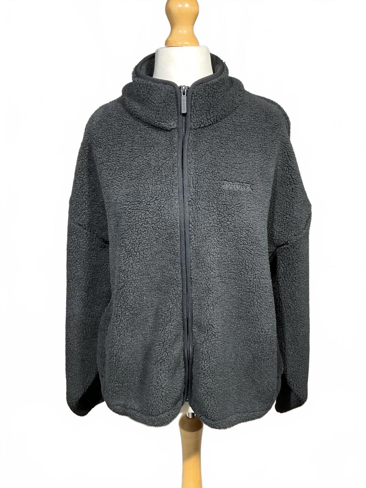 Jluxe Women's Black Sherpa Fleece Jacket Full Zip
