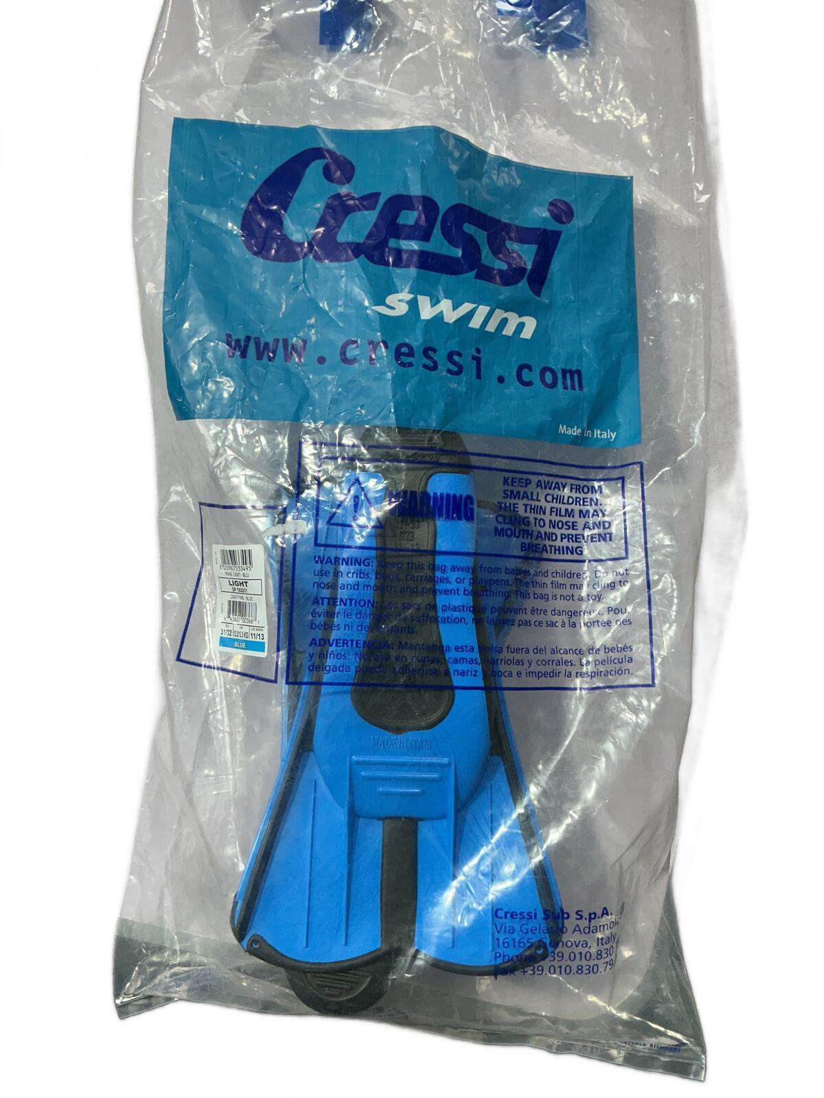 Cressi-Sub Rondine Light Kids Swim Fins Size 12.5-13.5 UK Blue Black