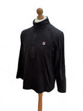Fila Men's Black Quarter Zip Pullover Sweatshirt Size Regular L Comfortable