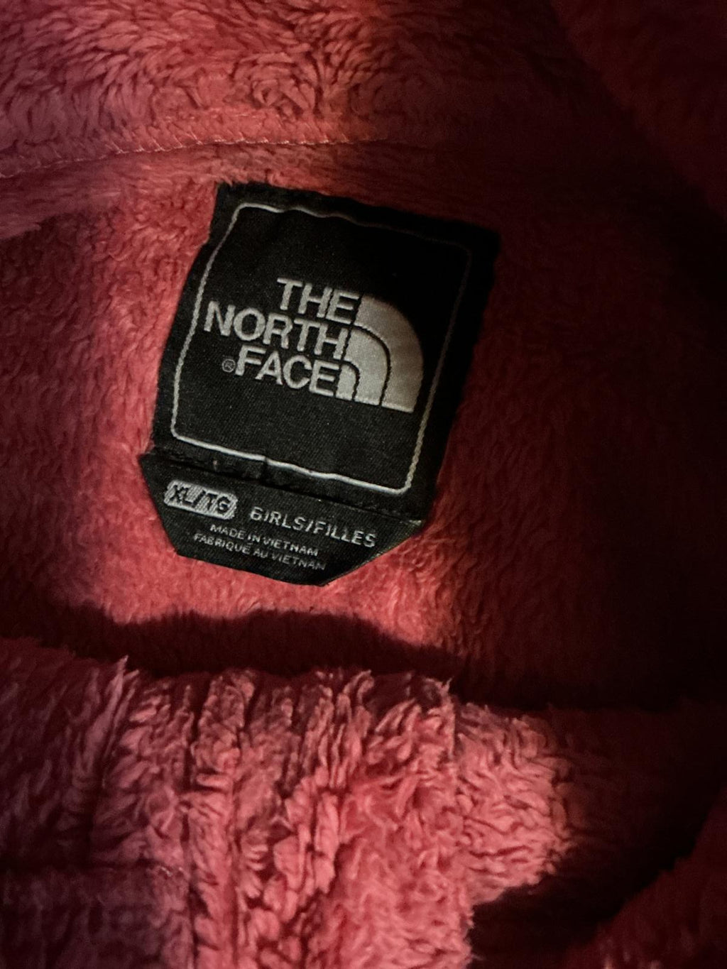 The North Face Girls Pink and Grey Fleece Jacket