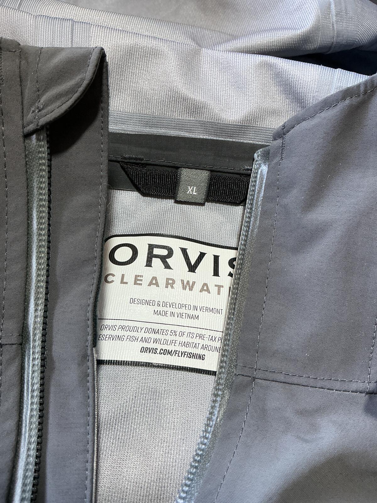Orvis Clearwater Waterproof Windproof Hooded Jacket — Men's XL