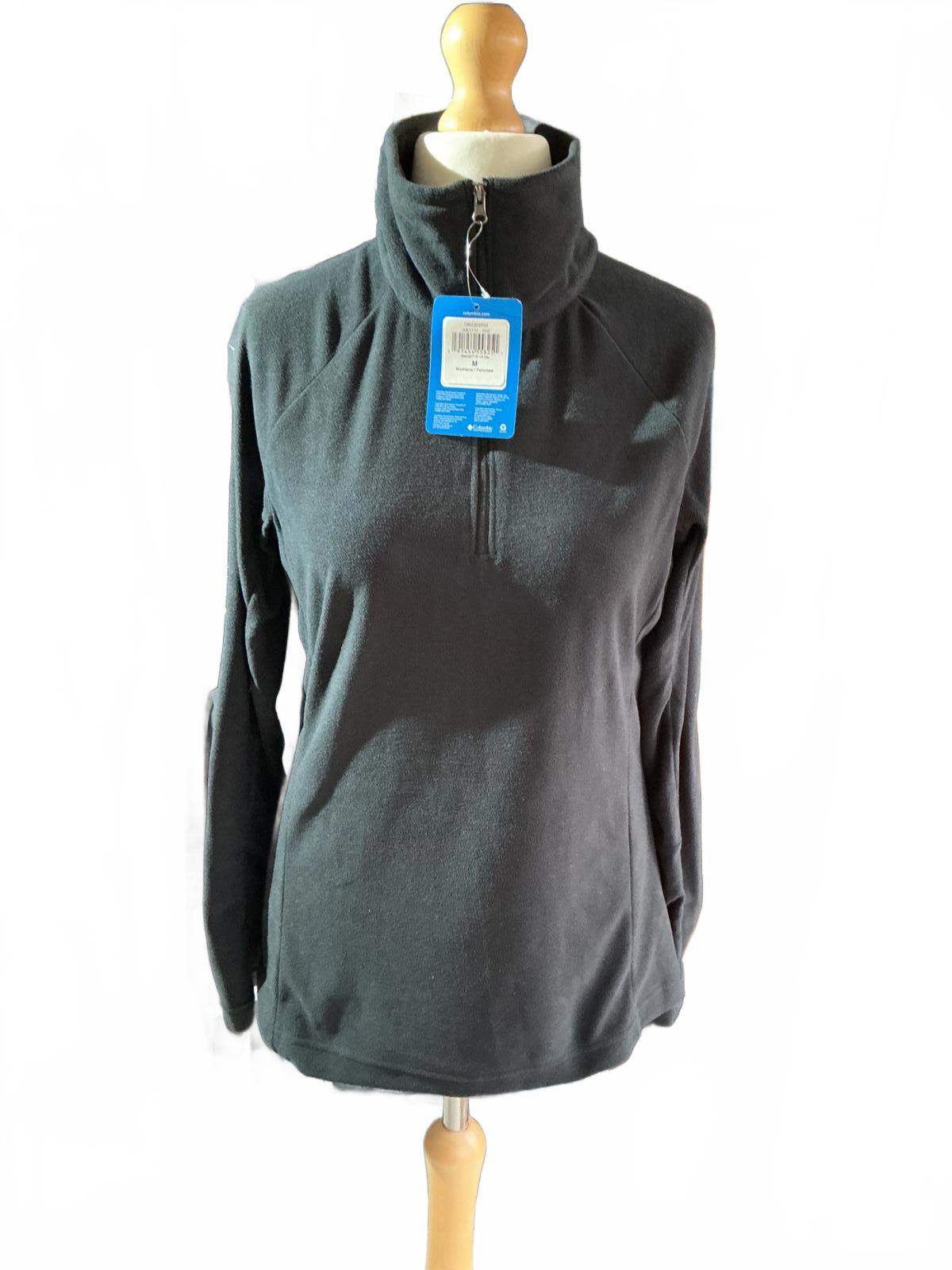 Columbia Glacial 4 Women's Black Fleece Half Zip Pullover Size Medium