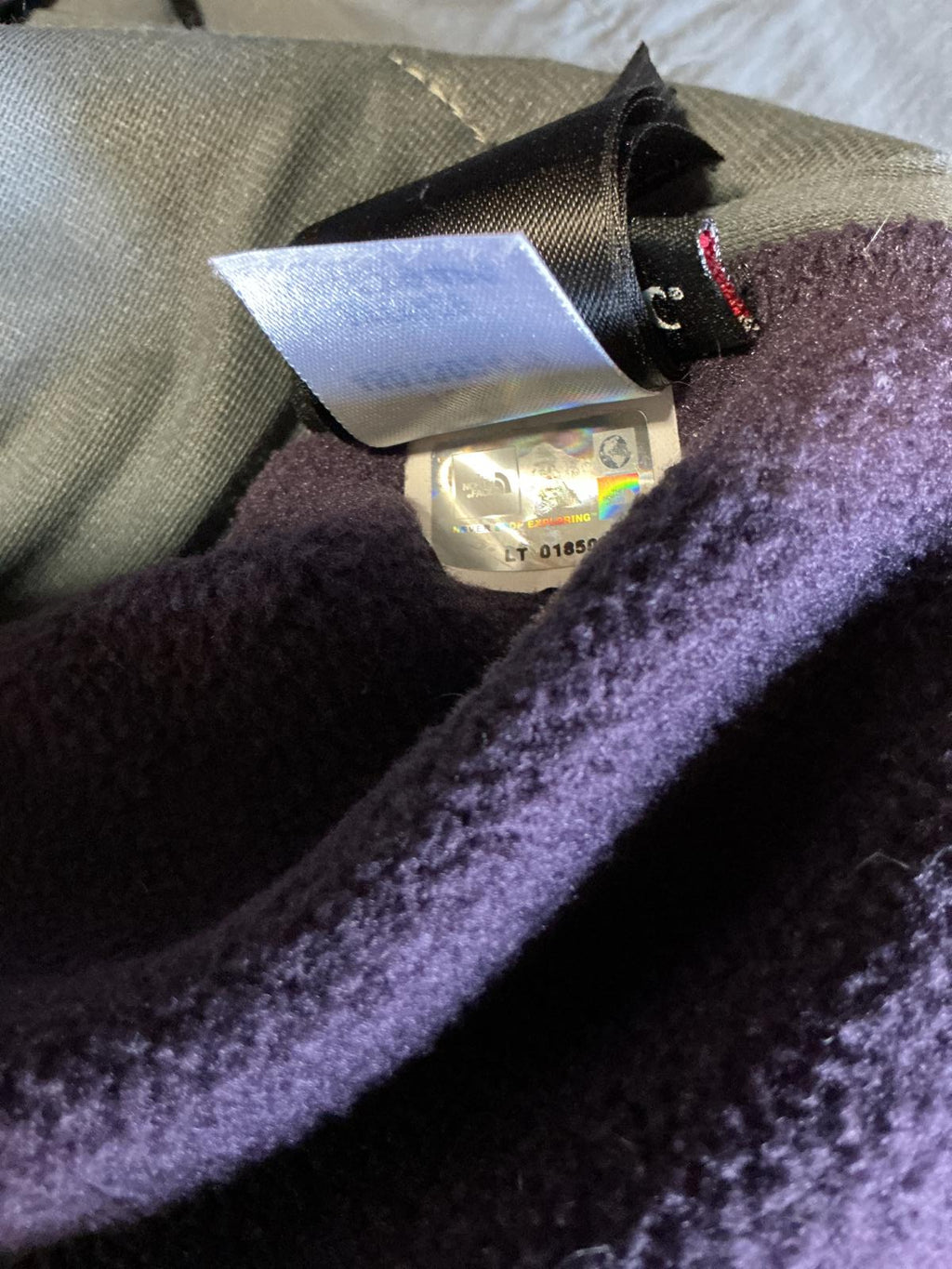 The North Face Men's Fleece Jacket Purple and Grey