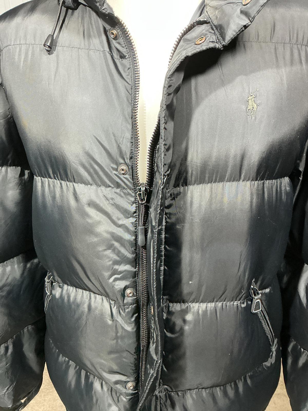 Ralph Lauren Men's Insulated Black Puffer Jacket with Hood