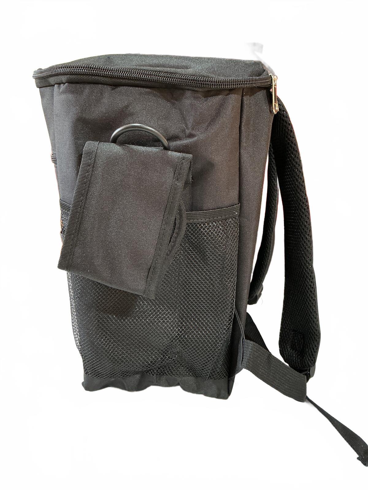Black Insulated Backpack Cooler Bag with Multiple Pockets Size Medium